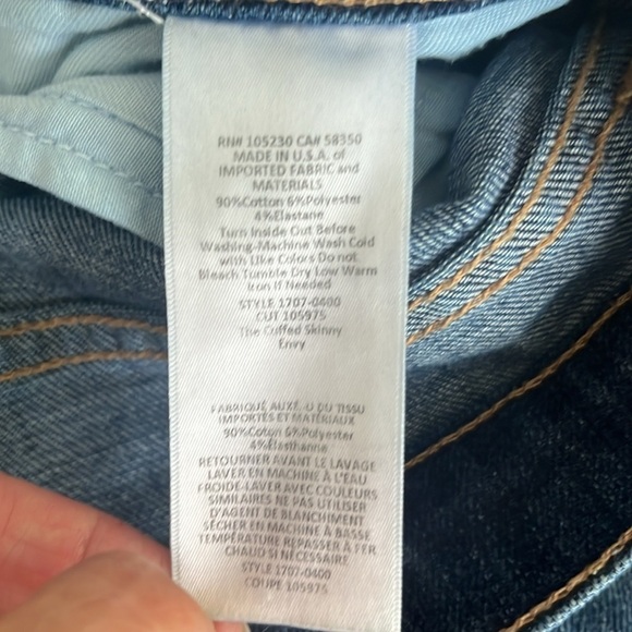 Current/Elliot The Cuffed Skinny Envy Jeans Size 28 - Picture 10 of 12